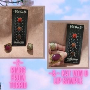 💜2 Rings from Torrid AND Kat Von D sample